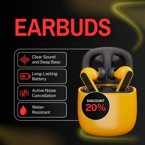 Earbuds yellow style