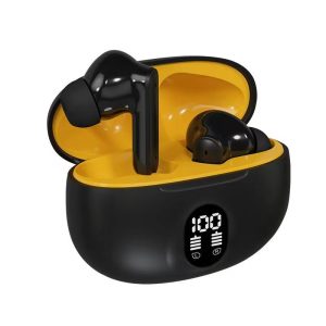 Professional Display Earbuds STEREO 895B Wireless Bluetooth Earbuds | Mic in-Ear Headphones with LED Display | Type C Fast Charging | Bluetooth 5.3 for Android/iPhone ( With Cable -